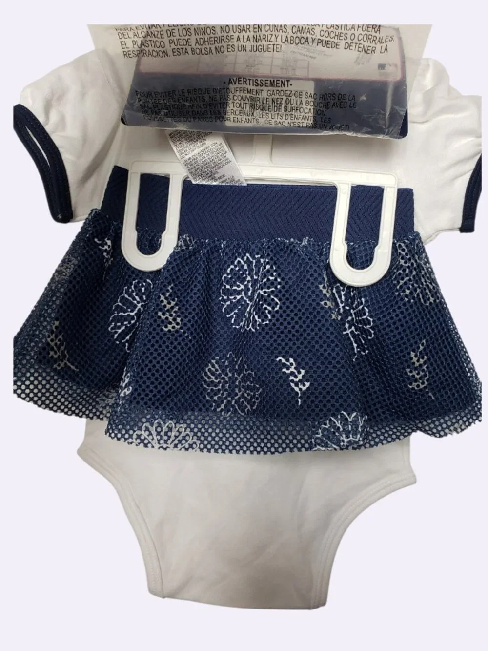 New York Yankees MLB Baby Girls 3-Piece Creeper Set Bodysuit Skirt Headband 3/6m